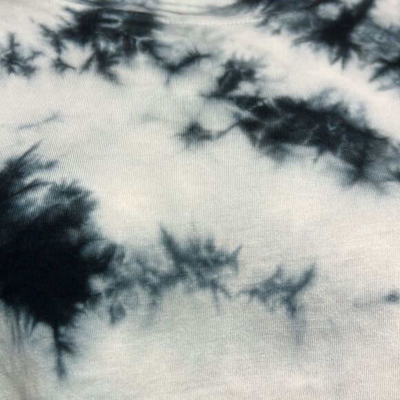 Sundown by Splendid black and white tie dye cropped tee shirt NWT size medium - Picture 8 of 13